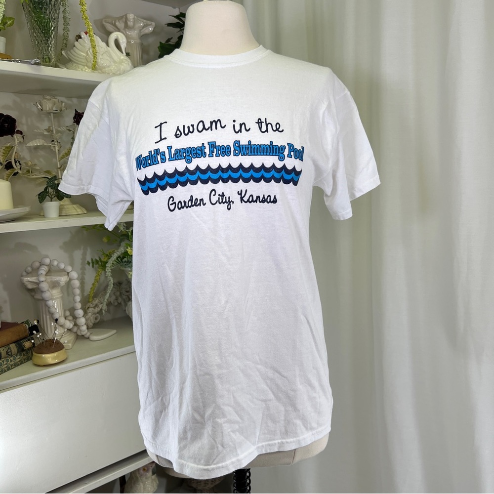 Largest Free Swimming Pool Kansas Funny Souvenir Tee